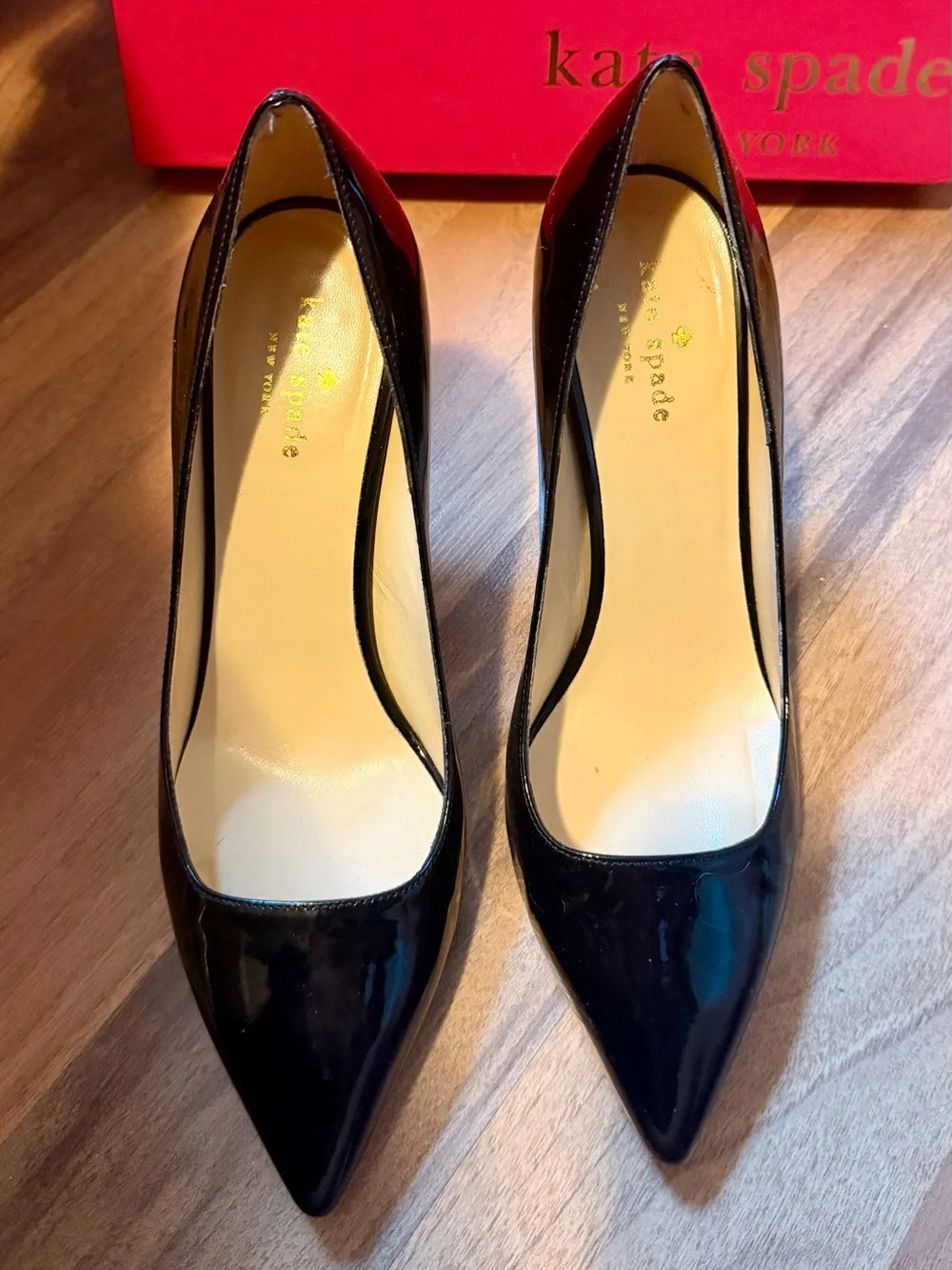Kate Spade PRAGUE Black Patent Pointed Toe Stiletto Pumps
